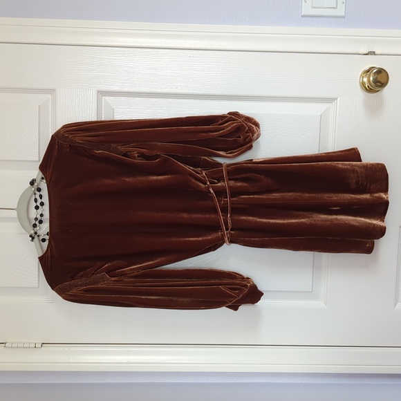 Reformation Velvet Wrap Dress - Picture 5 of 8